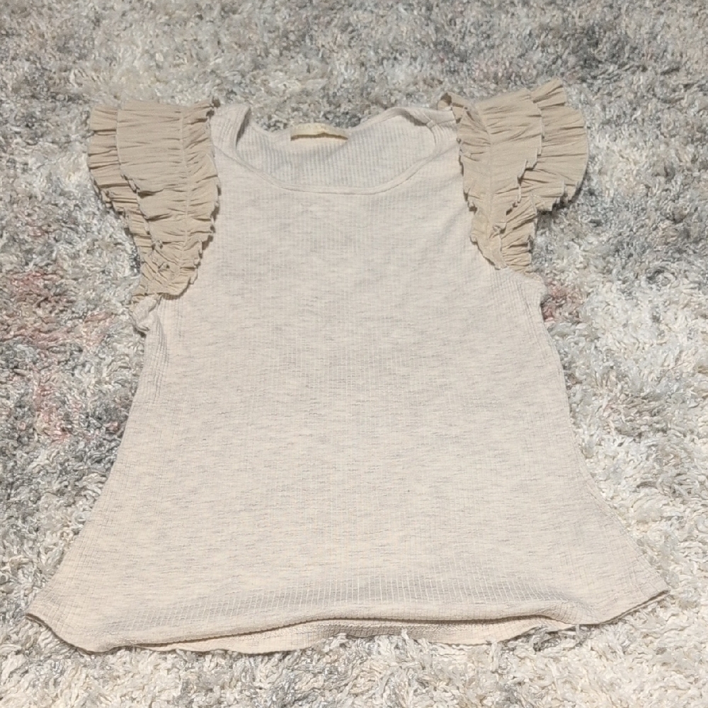Ulla Johnson Cream Ribbed Top